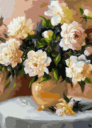 Картина за номерами білі півонії 6