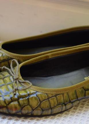 Кожаные туфли балетки лодочки италия р.40 25,8 см