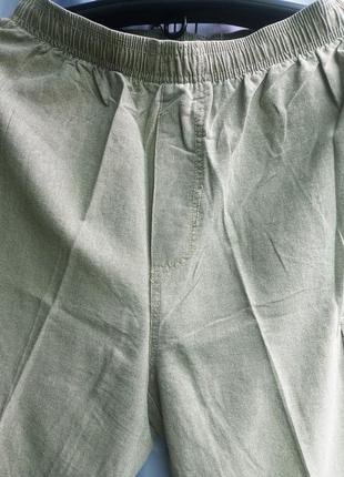 Шорти чоловічі подовжені бриджі з кишенями бавовна світлі чоловічі3 фото