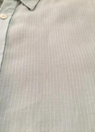 Фирменная летняя мужская рубашка лён autograph marks & spencer оригинал3 фото