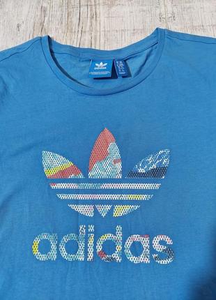 Синяя футболка adidas3 фото