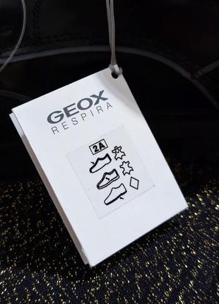 Брендовые туфли броги geox respira натуральная кожа италия этикетка4 фото
