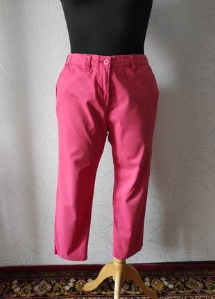 Укорочені коралові котонові штани від marks& spenser