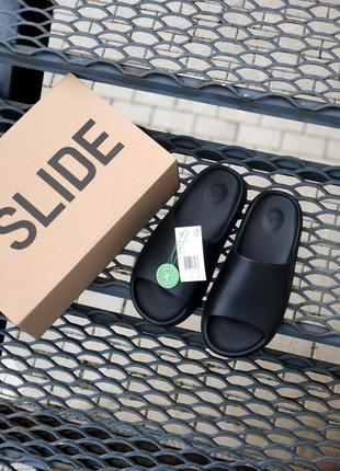 Тапки тапочки adidas yeezy slide black шлепки6 фото