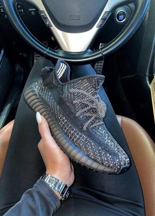 Кросівки yeezy boost 350 static black all reflective кроссовки1 фото