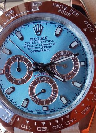 Мужские наручные часы в стиле rolex daytona с голубым циферблатом в стиле  ролекс — цена 4392 грн в каталоге Часы ✓ Купить мужские вещи по доступной  цене на Шафе | Украина #65706420