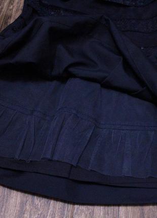 Темно-синее нарядное платье с паетками5 фото