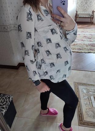 Натуральна сорочка zara 👚 можна вагітним 🤰🏼1 фото