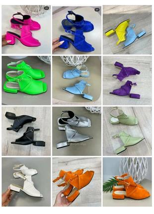 Босоножки люкс кожа натуральная разные цвета