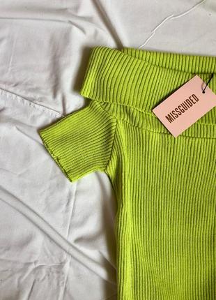 Кроп топ missguided зелений розмір s/m