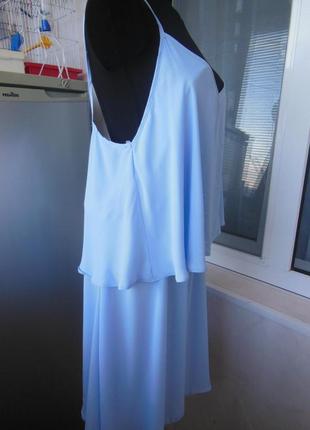 Летнее платье небесно голубого цвета3 фото
