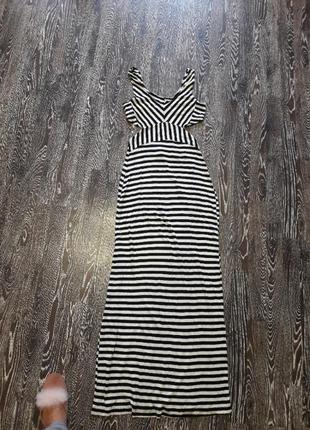 Платье миди в полоску