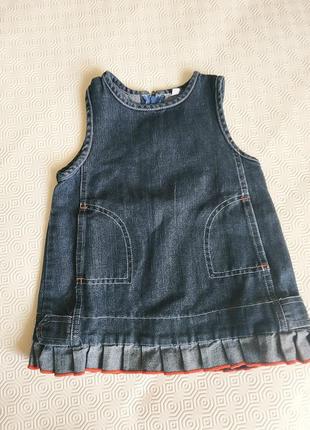 Джинсовый сарафан для девочки 12 м.