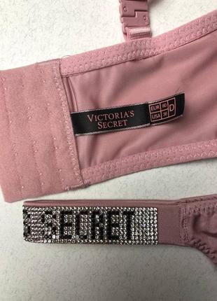 Женский комплект victoria's secret со стразами3 фото