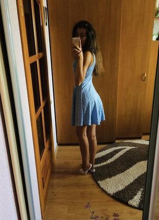 Плаття на літо яскраво блакитне