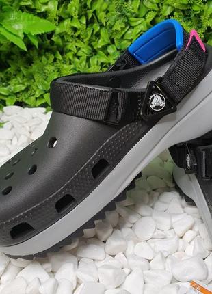 Кроксы crocs черные сабо crocs classic hiker clog9 фото