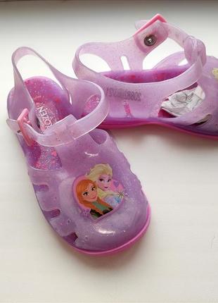 Силиконовые босоножки Kaling elsa disney с блёсточками