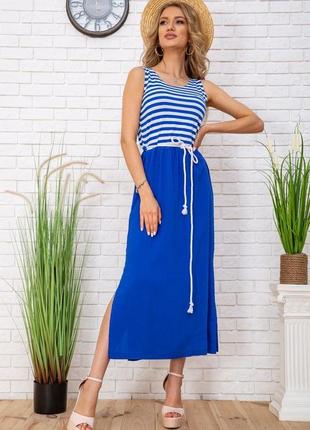 Плаття в смужку колір синьо-білий