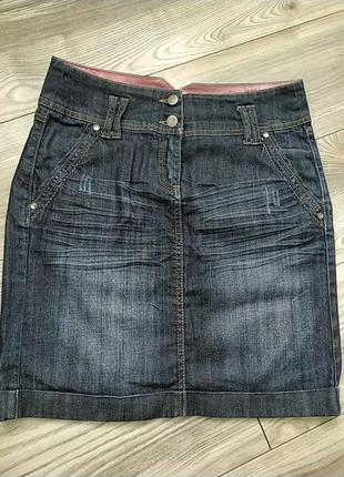Классная качественная джинсовая юбка1 фото