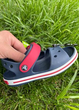 Сандалии crocs crocband kids navy/red