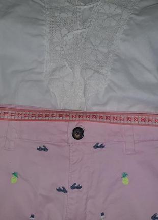 Шорты шорти  розового цвета високая талия до колен хлопок котон10 фото