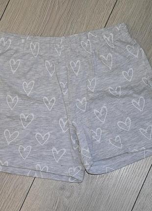 Легкие серые шорты с сердечками на 8 лет chicco