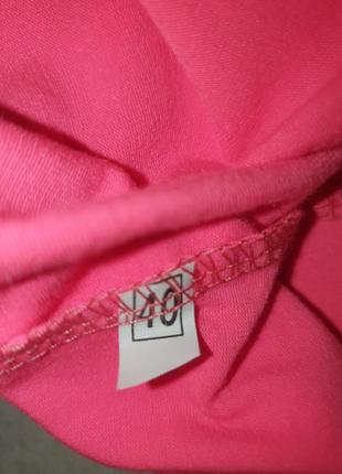 Майка футболка блуза розового цвета на одно плечо3 фото