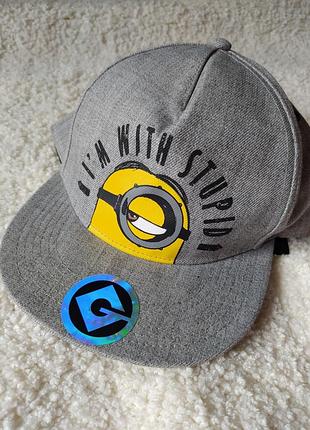 Бейсболка снэпбэк, кепка снепбек, блайзер snapback h&m з міньйоном, написом, міньйон