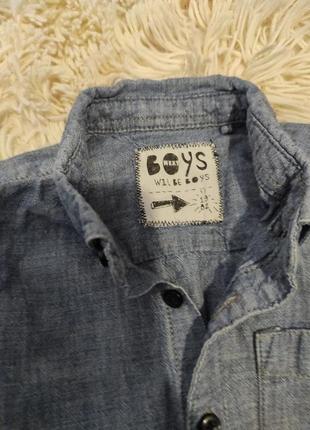 Дитяча ідеальна джинсовая рубашка сорочка з рукавом3 фото