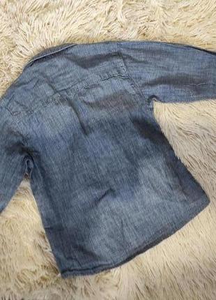 Дитяча ідеальна джинсовая рубашка сорочка з рукавом4 фото