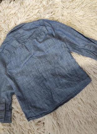 Дитяча ідеальна джинсовая рубашка сорочка з рукавом5 фото