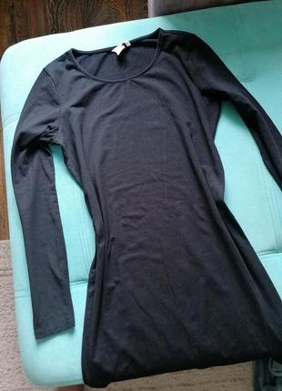 Бавовняне маленьке чорне плаття прямого крою h&m1 фото