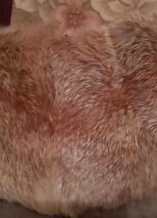 Шикарний комір рудої лисиці, зшитий з двох цілісних шкурок лисиці.1 фото