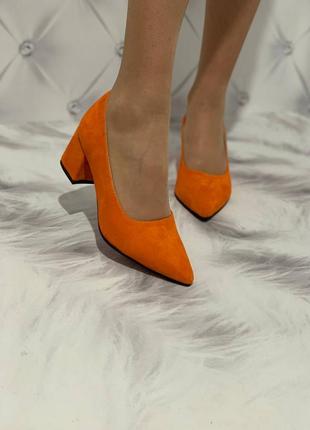 Замшевые туфли мандаринованого цвета,могут быть любого цвета!6 фото