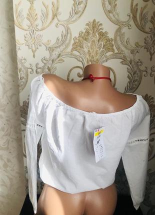 Шикарная блуза ришелье блузка белая прошва выбитая вышитая модная стильная3 фото