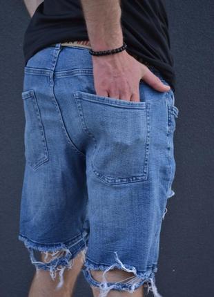 Рваные джинсовые шорты, с дырками4 фото
