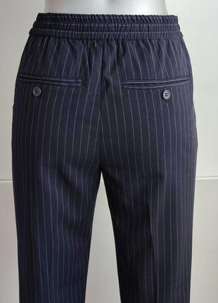 Стильные брюки h&m в полоску со шнурком на талии2 фото