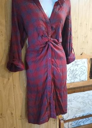 Платье рубашка в клетку