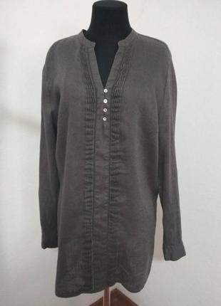 100% лён 2 цвета фирменная натуральная базовая льняная туника супер качество !!!