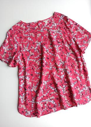 Красивая летняя блуза в мелкий цветочный принт 100% вискоза4 фото