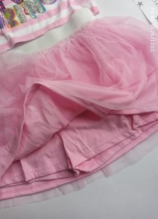 Костюм набор комплект для девочки юбка-шорты туту фатиновая  доктор плюшева6 фото