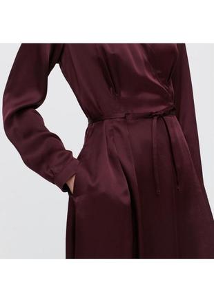 Uniqlo шикарну шовкову сукню на запах ( шовк 100 % )7 фото