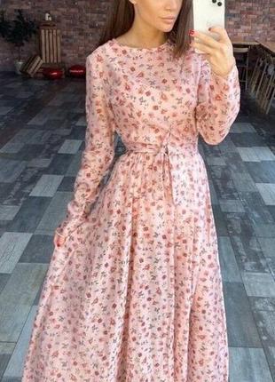 Яркое платье-тройка ткань масло