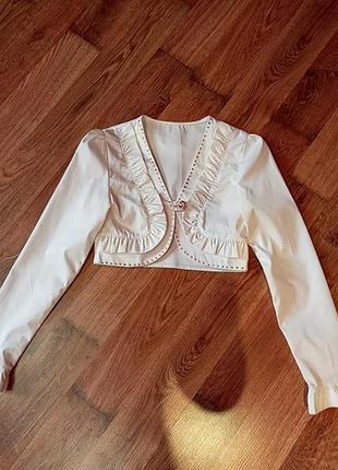 Піджак болеро молочний