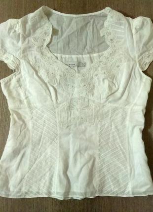 Біла ажурна блуза karen millen2 фото