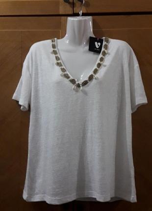 Брендовая  новая футболка  в морском стиле с вискозой  р.14 от by very