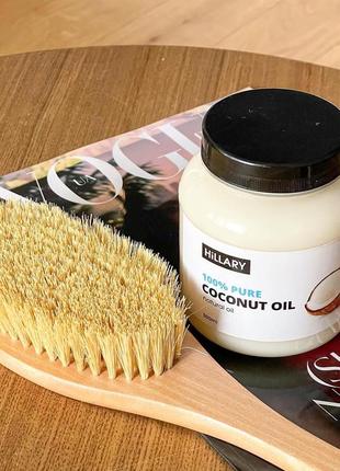 Набор щетка и кокосовое масло