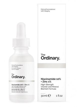 Сыворотка для лица с ниацинамидом и цинком the ordinary niacinamide 10% + zinc pca 1%