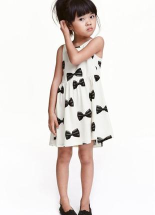 Сарафан літній сукні майка для дівчинки h&m бантики банти монохром