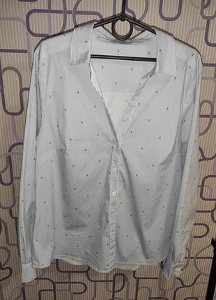 Красивая рубашка принт вишня